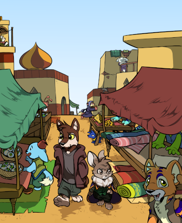 Wandering through the noisy Qasala marketplace